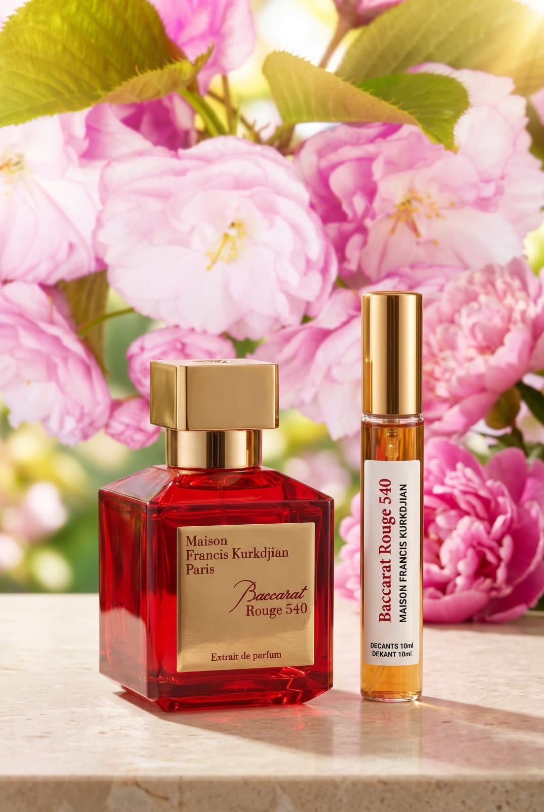 Flacon de Baccarat Rouge 540 Extrait