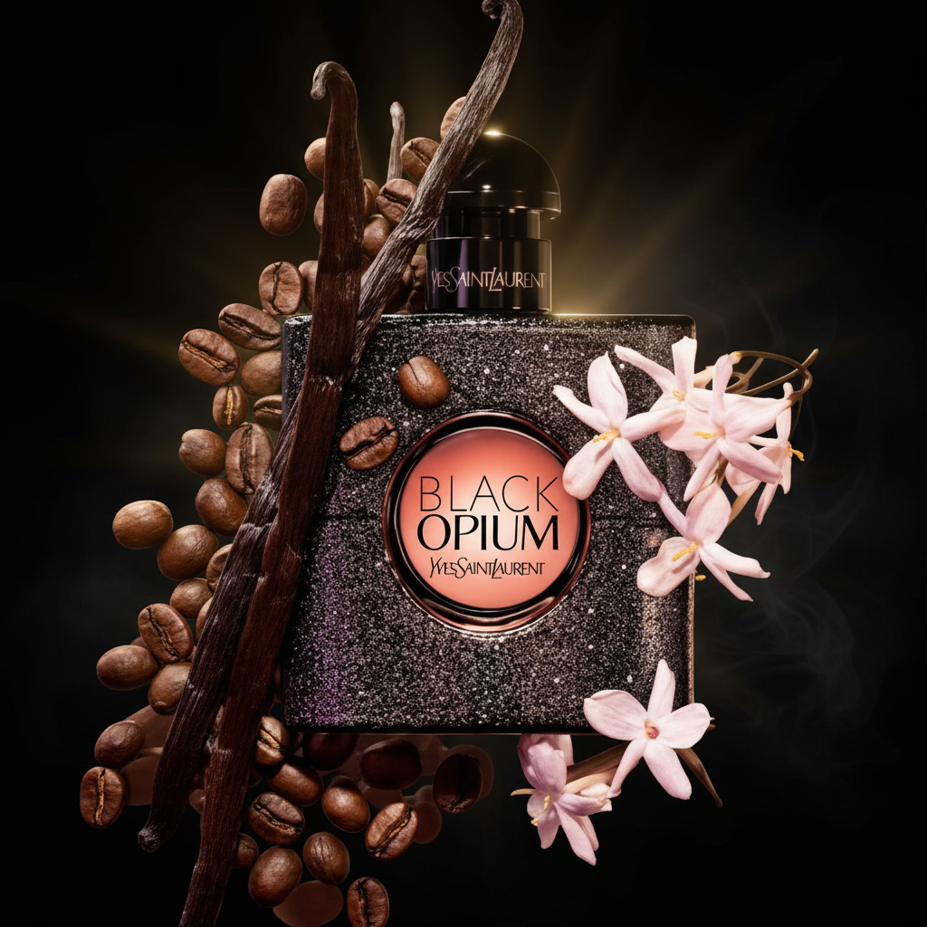 Black Opium Yves Saint Laurent, autre vue du flacon